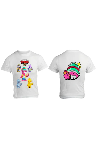 Brawl Stars Doug Tişört Çocuk Yetişkin Beyaz T-shirt Unisex Çocuk Tişört