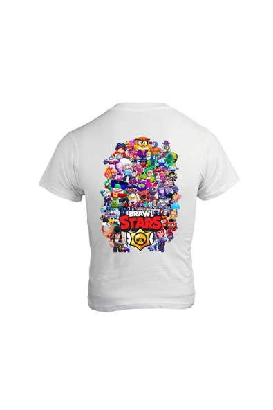 Leon Brawl Stars Tişört Ön ve Arka Leon T-shirt Dilediğiniz Karakteri Bize Belirtmeniz Yeterli - 3