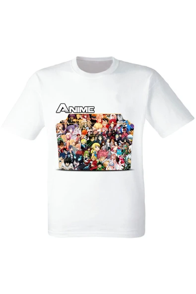 Çocuk Beyaz Anime Tişört ürün görseli