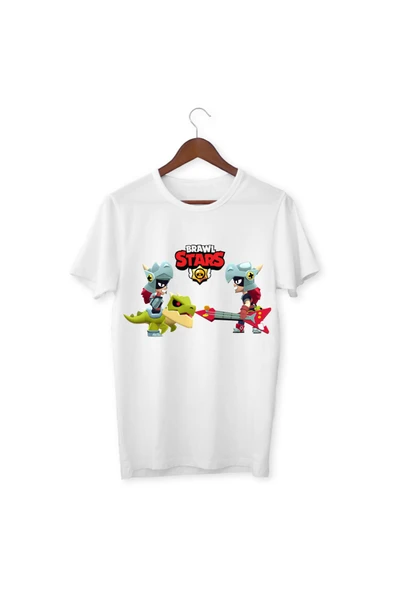 Brawl Stars Draco Çocuk Yetişkin Beyaz T-shirt Unisex Draco Tişört