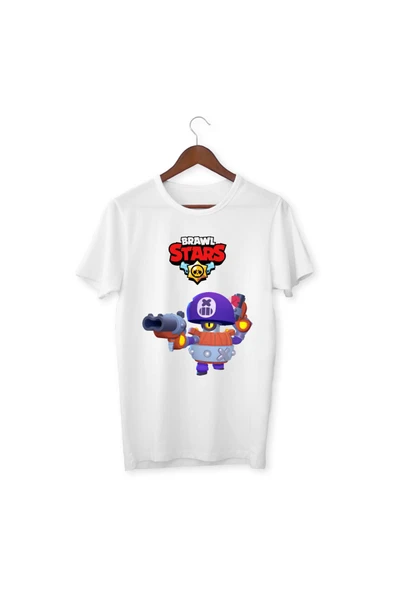 Brawl Stars Darrly Tişört Çocuk Yetişkin Beyaz T-shirt Unisex Çocuk Tişört ürün görseli
