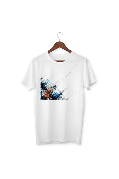 Şehir  Silüet Baskılı Bayaz Tişört Yetişkin/Çocuk Beyaz T-shirt