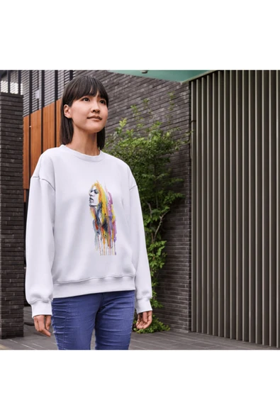 Baskılı Bayaz Tişört Yetişkin/Çocuk Beyaz T-shirt - Resim 4