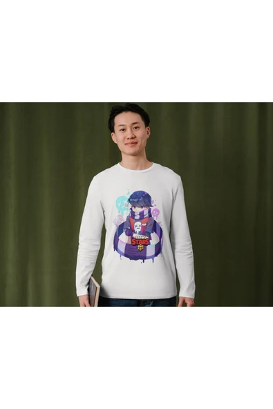 Brawl Stars Edgar Uzun Kollu İnce T-shirt Çocuk Yetişkin Brawl Stars Edgar Uzun Kollu Tişört - Resim 2