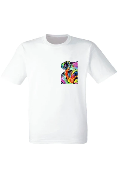 Köpek Yağlı Boya Desenli Baskılı Çocuk Tişörtü ürün görseli