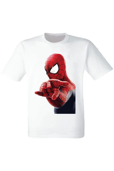 Harika Örümcek Adam Baskılı Beyaz Tshirt