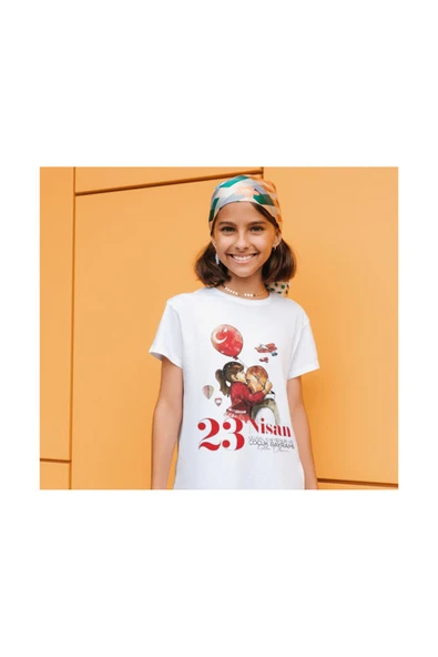 23 Nisan Çocuk Bayramı Baskılı Çocuk Tişört 23 Nisan T-shirt - 2