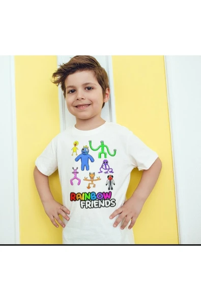 Rainbow Friends Temalı Baskılı T-shirt ürün görseli
