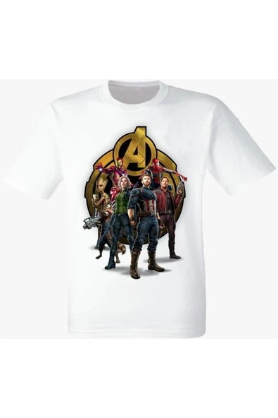 Yenilmezler Avengers Beyaz Tişört