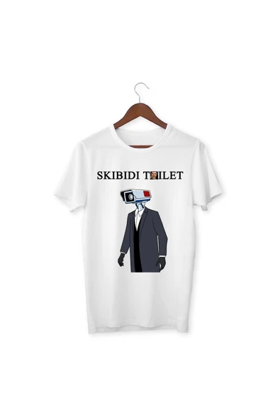 Skibidi Toilet Baskılı Unisex Çocuk Tişört