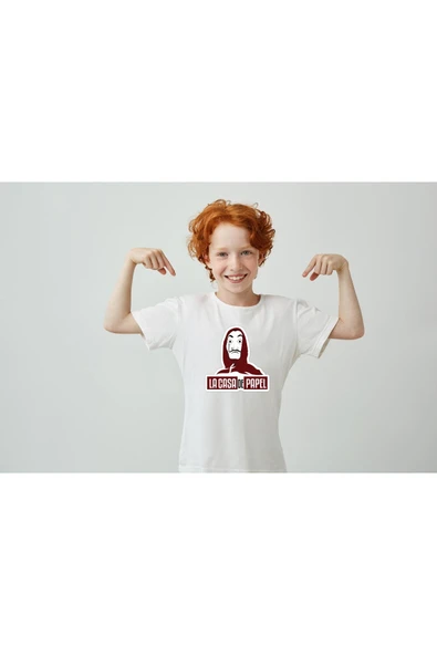 La Casa De Papel Baskılı Çocuk Tişörtü ürün görseli