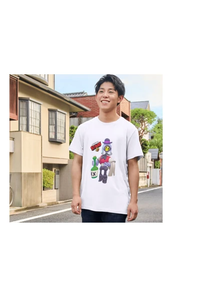 Brawl Stars Barley Tişört Barley Baskılı Çocuk Yetişkin Beyaz Brawl Stars T-shirt Unisex - 2