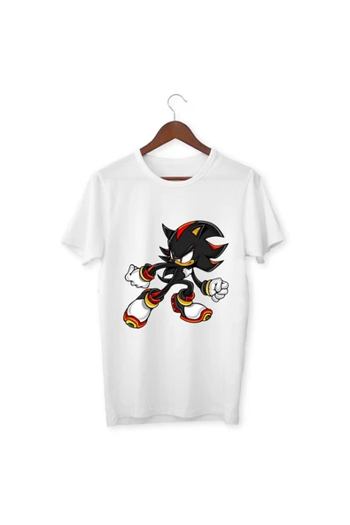 Sonic Tişört Siyah Sonic Sonik Tişört Beyaz Çocuk Yetişkin T-shirt