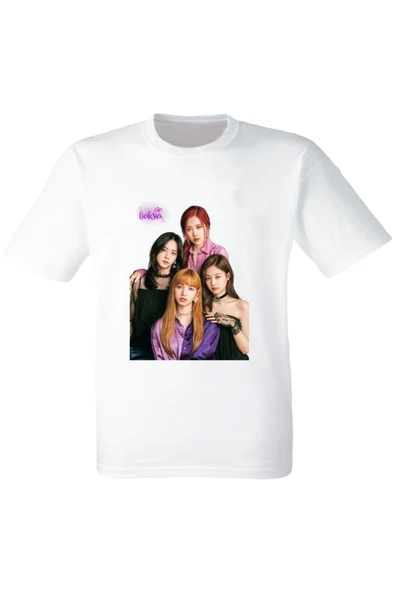 Black Pink Baskılı Beyaz Tshirt - 2