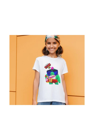Brawl Stars Buzz Tişört Buzz Baskılı Çocuk Yetişkin Beyaz Brawl Stars T-shirt Unisex - 2