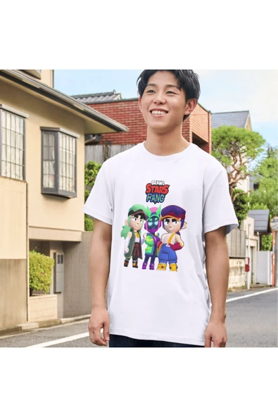 Fang Brawl Stars Fang Çocuk Yetişkin Beyaz T-shirt Unisex Fang Çocuk Tişört - 2