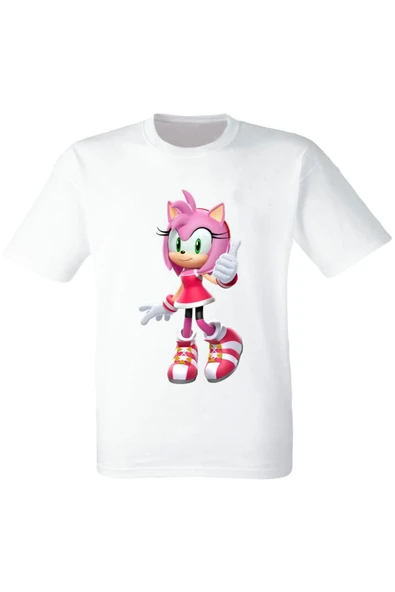 Amy Sonic Baskılı Çocuk Tişörtü