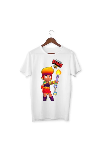 Brawl Stars Amber Tişört Çocuk Yetişkin Beyaz T-shirt Unisex Çocuk Tişört ürün görseli