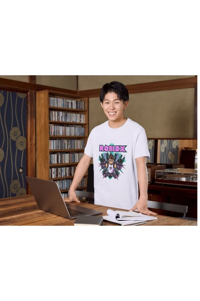 Roblox Tişört Çocuk Yetişkin T-shirt Roblox Özel Seri - Resim 3
