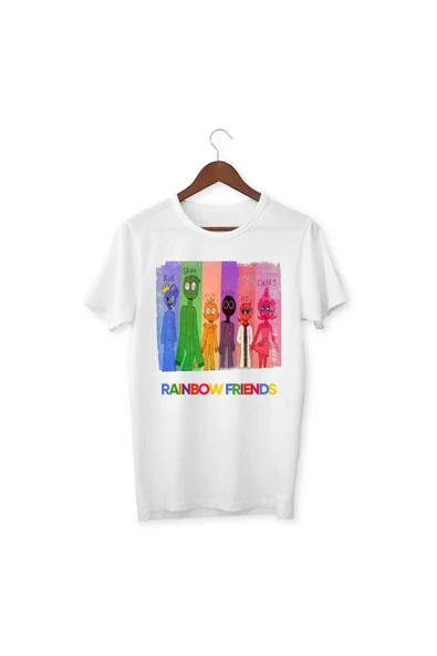 Rainbow Friends Temalı Tişört Rainbow Baskılı T-shirt Unisex ürün görseli