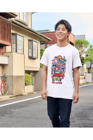 İSME ÖZEL BRAWL STARS TİŞÖRT ÖZEL KİŞİYE ÖZEL BRAWL STARS T-SHİRT UNİSEX YETİŞKİN ÇOCUK BEYAZ TİŞÖRT - Resim 2