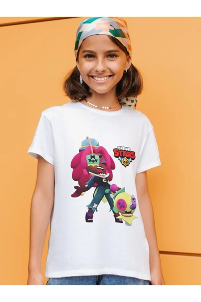 Brawl Stars Juju Çocuk Yetişkin Beyaz T-shirt Unisex jJuju Tişört - 2