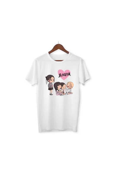 Blackpink Tişört Çocuk Yetişkin Beyaz T-shirt Black Pink Tişört