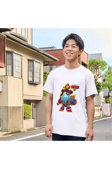 Brawl Stars Surge Tişört Çocuk Tişört Brawl Stars Surge Beyaz T-shirt Yetişkin Çocuk - Resim 2