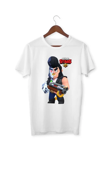 Brawl Stars Bull Çocuk Yetişkin Beyaz T-shirt Unisex Çocuk Tişört