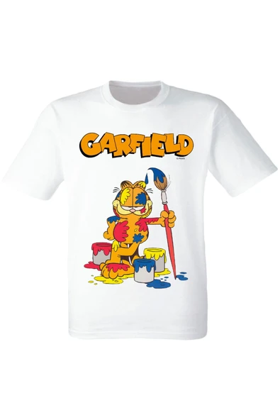 Garfield Baskılı Beyaz Tshirt ürün görseli