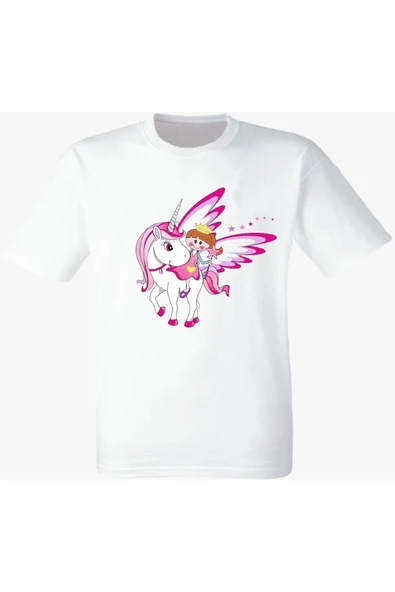 Unicorn Beyaz Tshirt ürün görseli