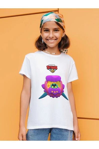 Brawl Stars Eve Çocuk Yetişkin Beyaz T-shirt Unisex Eve Tişört - 2