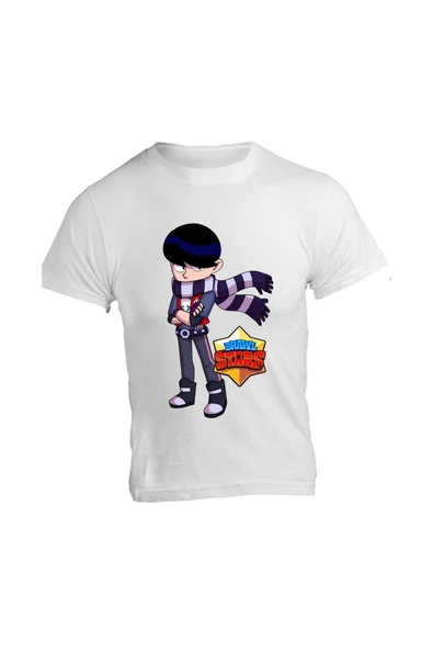 Brawl Stars Edgar Çocuk Yetişkin Beyaz T-shirt Unisex Çocuk Tişört - 3