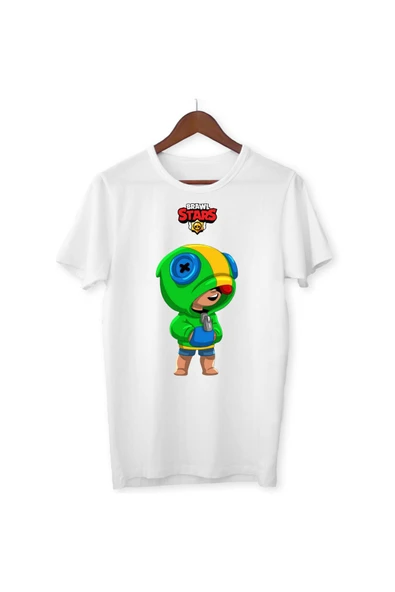 Brawl Stars Leon Çocuk Yetişkin Beyaz T-shirt Unisex Çocuk Tişört ürün görseli