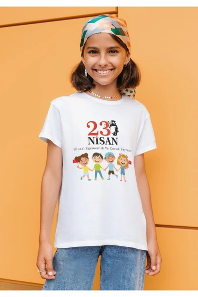 23 Nisan Bayram Baskılı Çocuk Tshirt - Resim 2