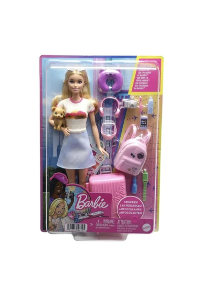 BARBİE Seyahatte Bebeği Ve Aksesuarları Hjy18 - 5