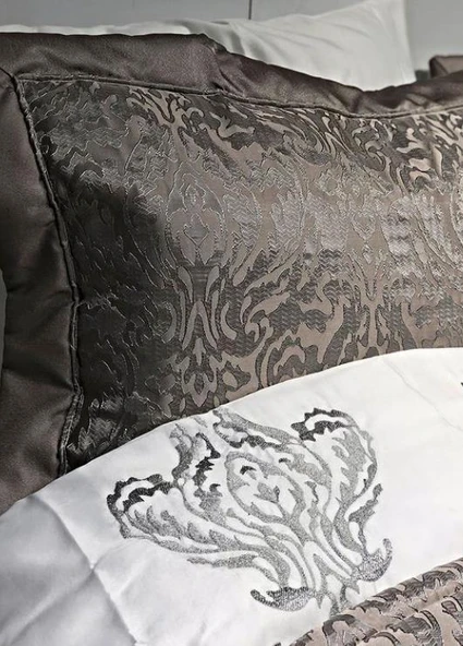 KASSO 10 PARÇA ÇEYİZ SETİ BELLA  ANTRASİT - Resim 2