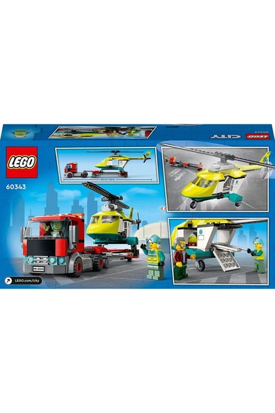 LEGO ® City Kurtarma Helikopteri Nakliyesi 60343 - 5 Yaş Ve Üzeri Çocuklar Için Oyuncak Yapım Seti (2 - 4