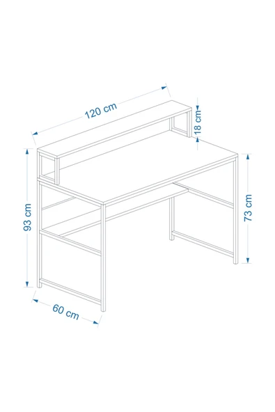 Deconode Trendy Monitör Raflı Çalışma Masası - 3