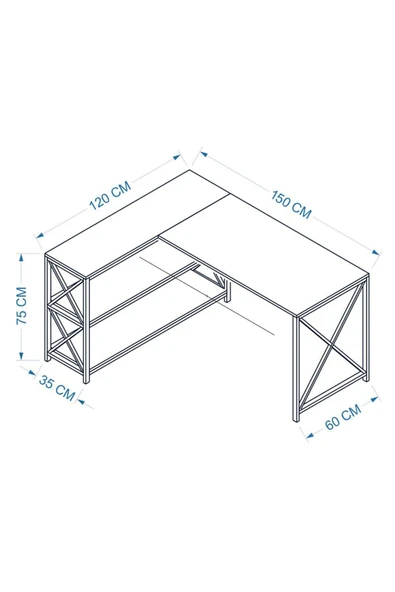 Deconode Flexy L Çalışma Masası - 3