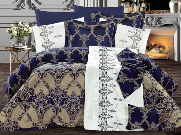 11 PARÇA  ÇEYİZ SETİ MAHİDEVRAN LACİVERT ürün görseli