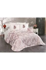 PALMİYE PİKE TAKIMI ÇİFT KİŞİLİK WEDDİNG 7 PARÇA KİREMİT - 3