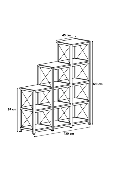 Deconode Verona Merdiven Kitaplık - 4