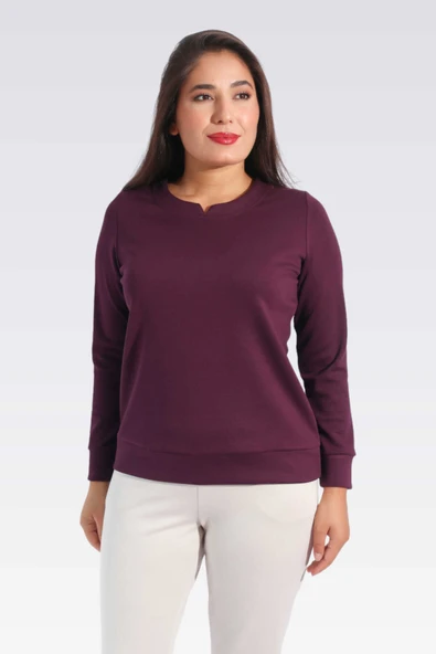Tolga Saraçoğlu Minimalist Uzun Kol Kadın Sweatshirt - Günlük Rahatlık