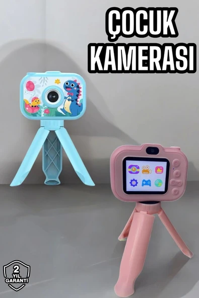 Ayaklı Mini Fotoğraf Makinesi Çocuk Için Eğitici Video Kamera