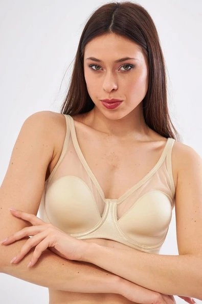 LE JARDİN 9200-B TÜL KAPLI SOFT CUP SÜTYEN TEN