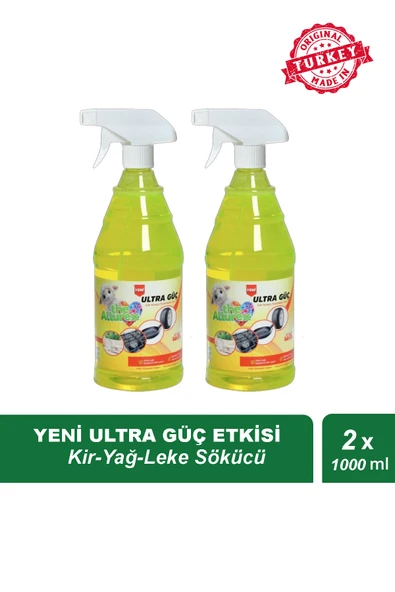 Yeni Ultra Güç Etkisi (KİR-YAĞ-LEKE SÖKÜCÜ) 1000 ml X2 Adet - 1
