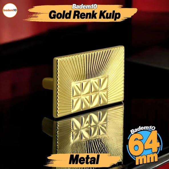 Kayı Metal Gold Altın Kulp 64 mm 6.4 cm Mobilya Çekmece Mutfak Dolab Dolap Kapak Kulpları Kulb Kulpu