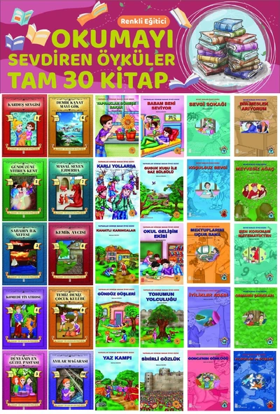 3.ve 4.Sınıflar İçin Renkli Eğitici Okumayı Sevdiren Hikayeler (30 Kitap) ürün görseli 1