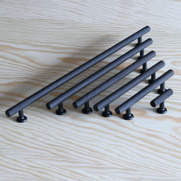 10 Adet Doruk Kulp Mobilya Mutfak Dolabı Çekmece Dolap Kulpları Kapak Kulpu Kulbu Siyah 160 mm Metal - 8